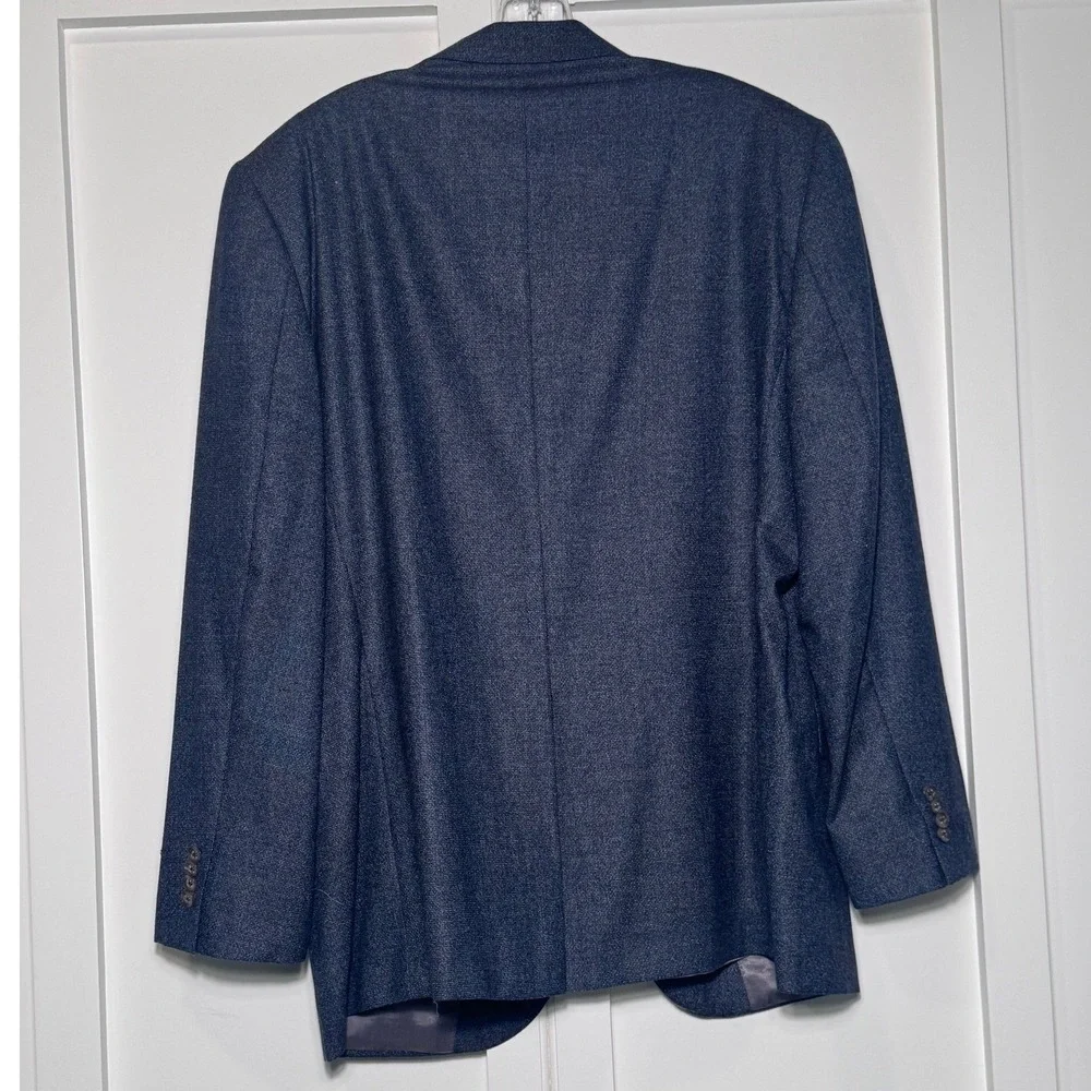 Cremieux Collection Mens Blue Textured Two Button‎ Blazer Sport Coat 43R Canada